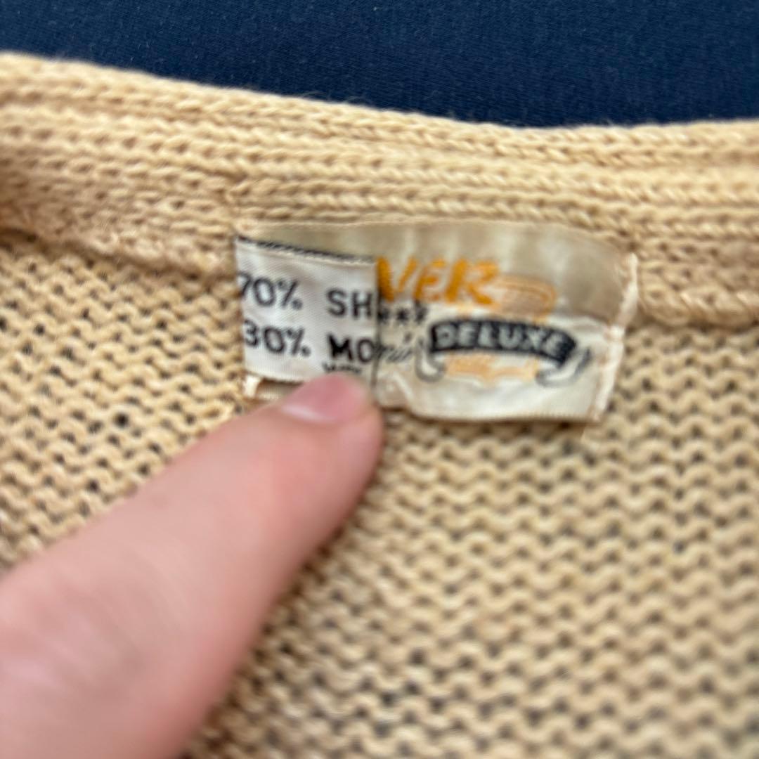 ジュン　60s mohair カーディガン　マスタード　M -L