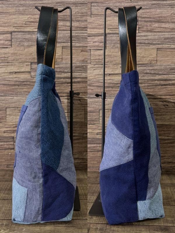 一点モノ H.R.REMAKE 解体 再構築 レザー デニム トート バッグ