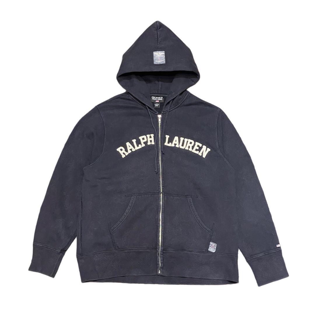L】90s ポロ・ジーンスウェット ジップ パーカー ラルフローレン