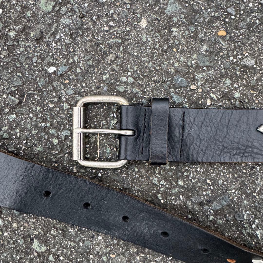 vintage leather studs belt y2k HTC afb - メルカリ