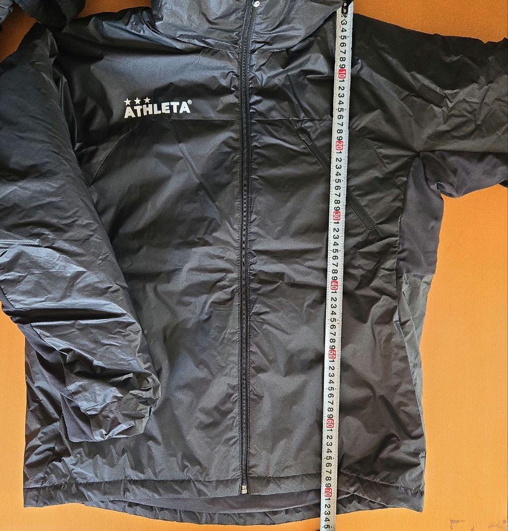 ATHLETA ジャケット フードつき O ブラック 防寒 黒 - メルカリ