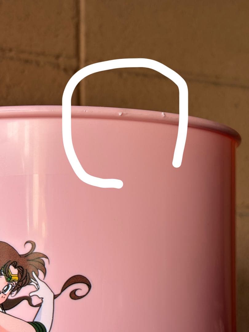 【レア】セーラームーン キャラクターゴミ箱 ピンク 長期保管品