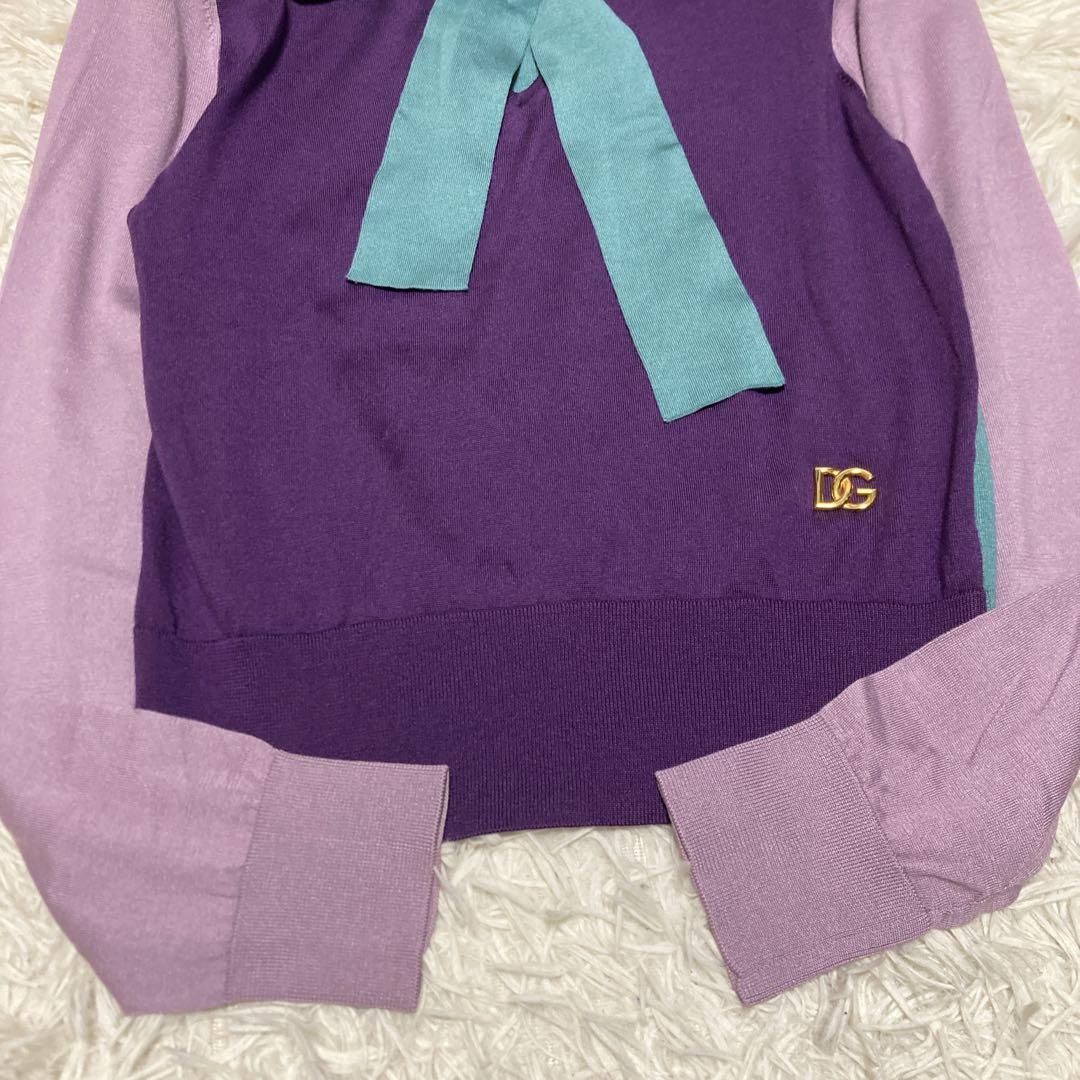 美品✨ドルチェアンドガッバーナ シルク100 ボウタイニット L DG金具