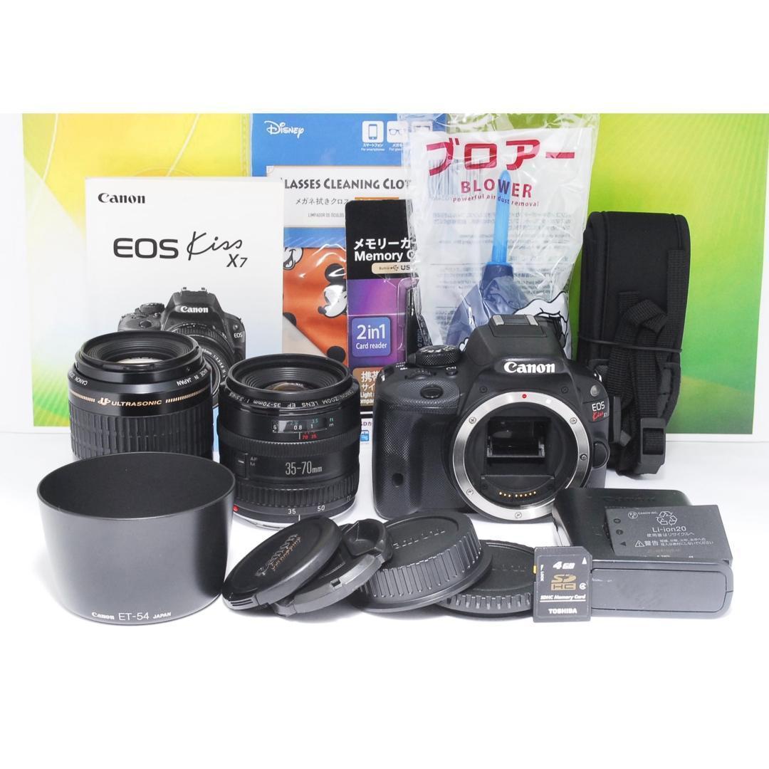 初心者おすすめ✨Canon kiss X7 ダブルレンズセット 一眼レフ 完動品