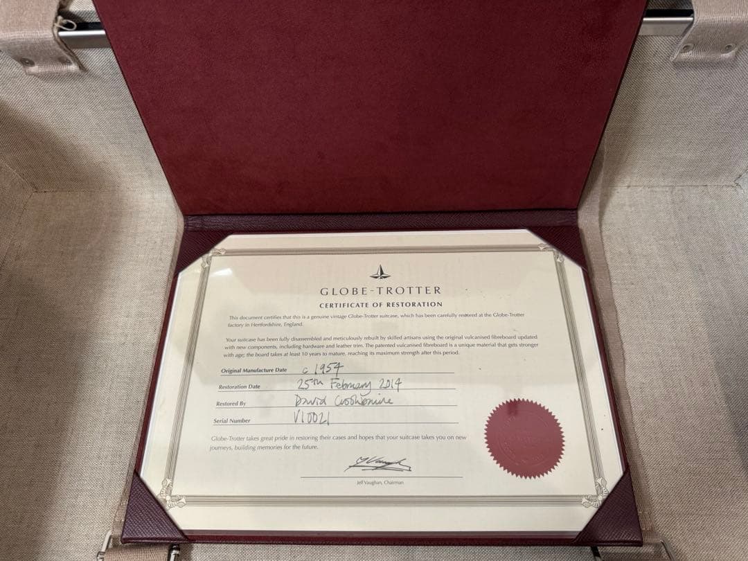 GLOBE-TROTTER ネイビー リメイク品（証明書付き） - メルカリ