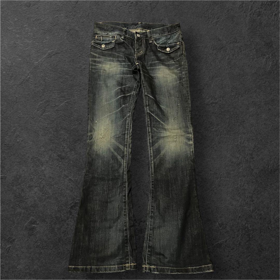 Hysteric Glamour フレアデニム ワイドデニム y2k デニムワイドパンツ|HYSTERIC GLAMOUR WOMEN | HYSTERIC GLAMOUR