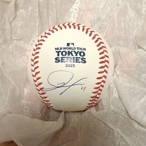 即完品】佐々木朗希／直筆サインボール／ロサンゼルス・ドジャース