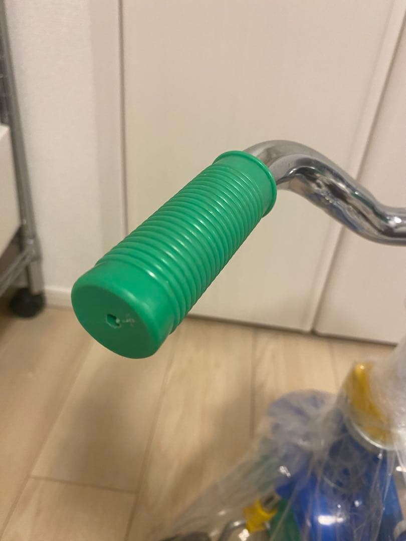 三輪車 ブルー　昭和レトロ　キッズサイクル　豆ダッシュ　トレーニング自転車