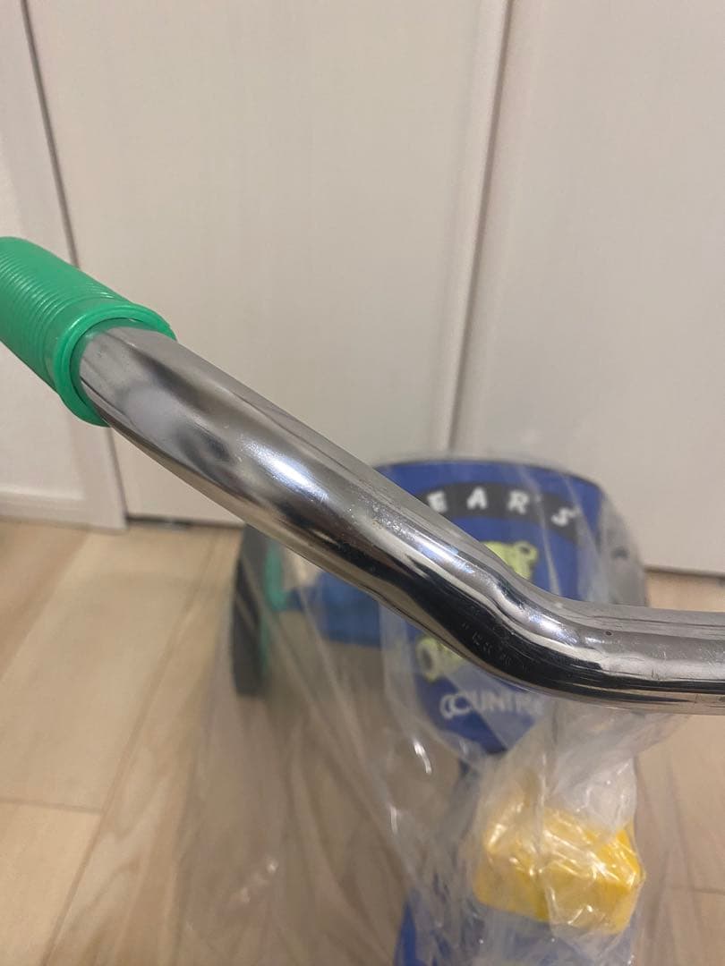 三輪車 ブルー　昭和レトロ　キッズサイクル　豆ダッシュ　トレーニング自転車