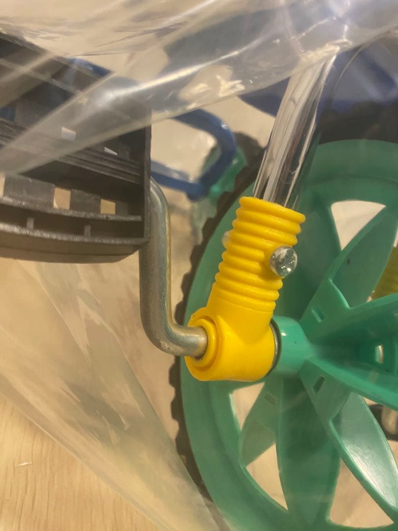 三輪車 ブルー　昭和レトロ　キッズサイクル　豆ダッシュ　トレーニング自転車