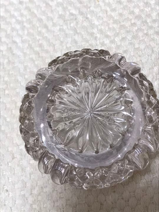 小物入れ アンティーク ガラス 英国 イギリス ホールマーク 銀