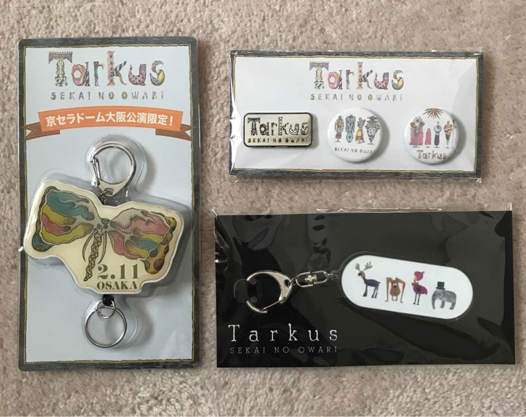 Tarkus Tシャツ(L) キーリール キーホルダー　バッジ