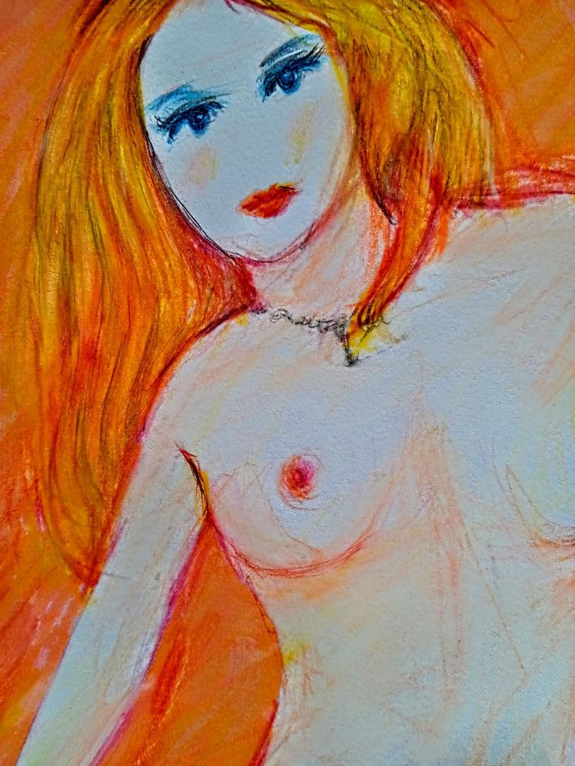 ＃色鉛筆画 女性の裸体