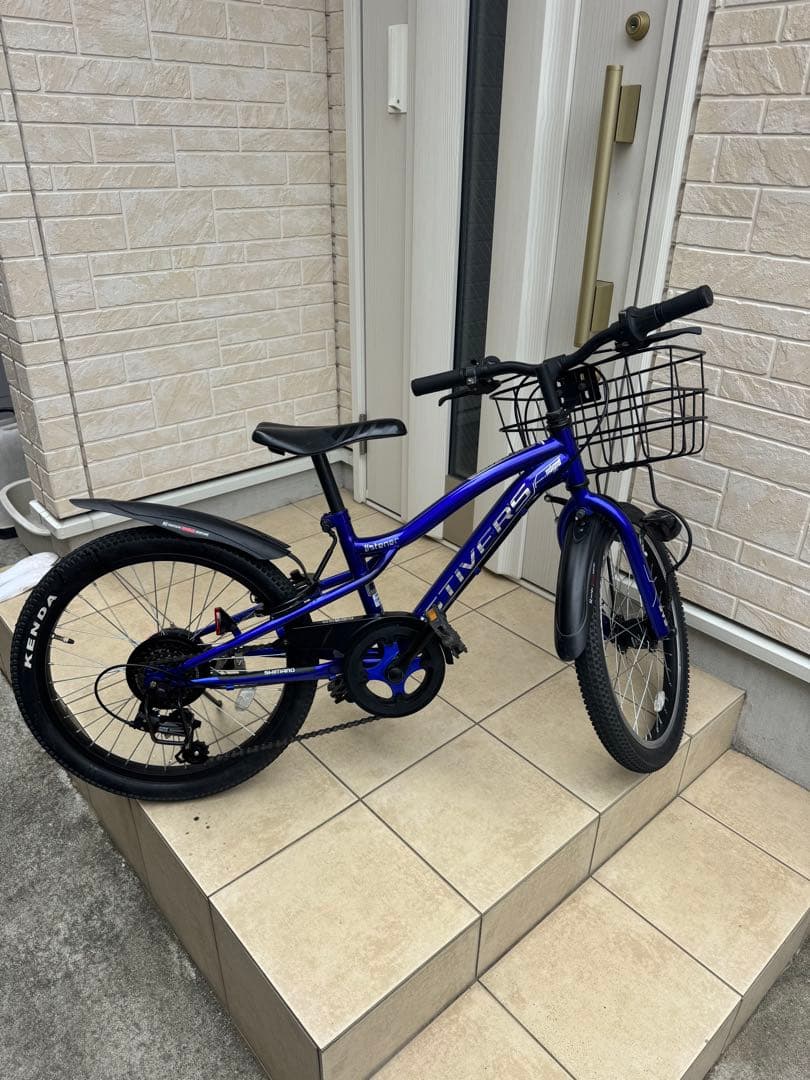 6段ギア子供用自転車 青 前面バスケット付き 子供用自転車 24インチ 子ども用 自転車 6段変速 クリスマス カゴ ACE