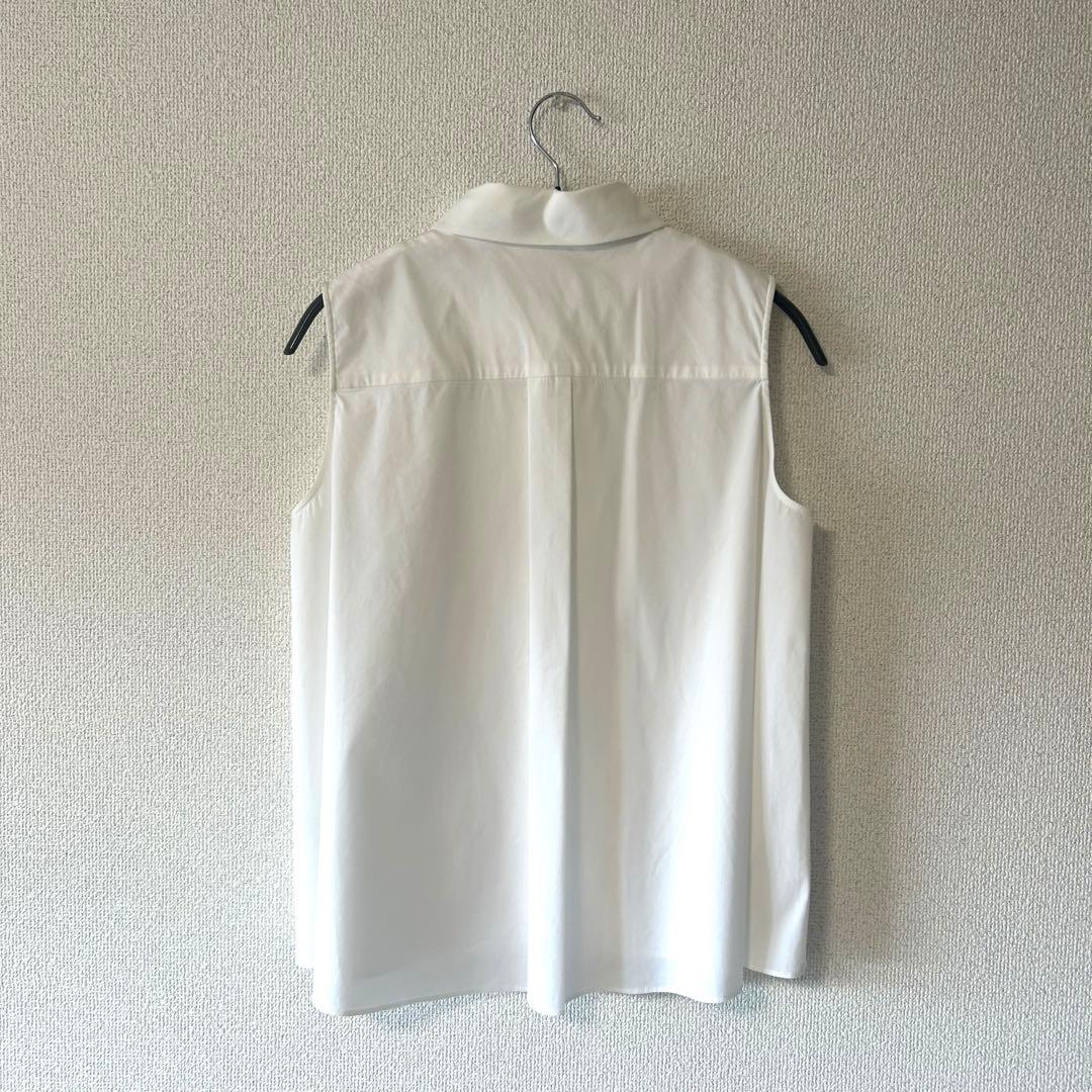 FOXEY フォクシーブティック ノースリーブシャツ プリーツブラウス