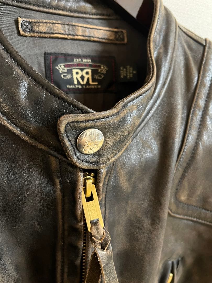 RRL スリム フィット レザー モト ジャケット M - メルカリ
