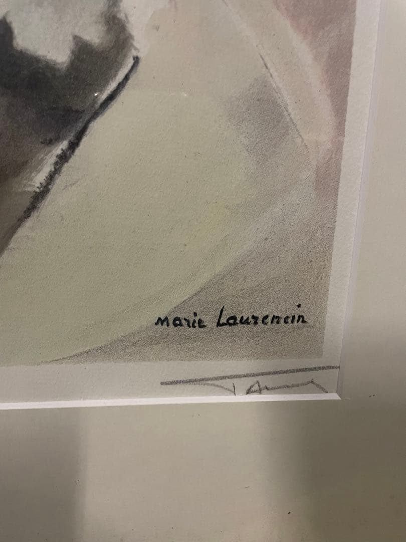 マリー•ローランサン 版画 大型額絵 作品名 少女 直筆サイン - メルカリ