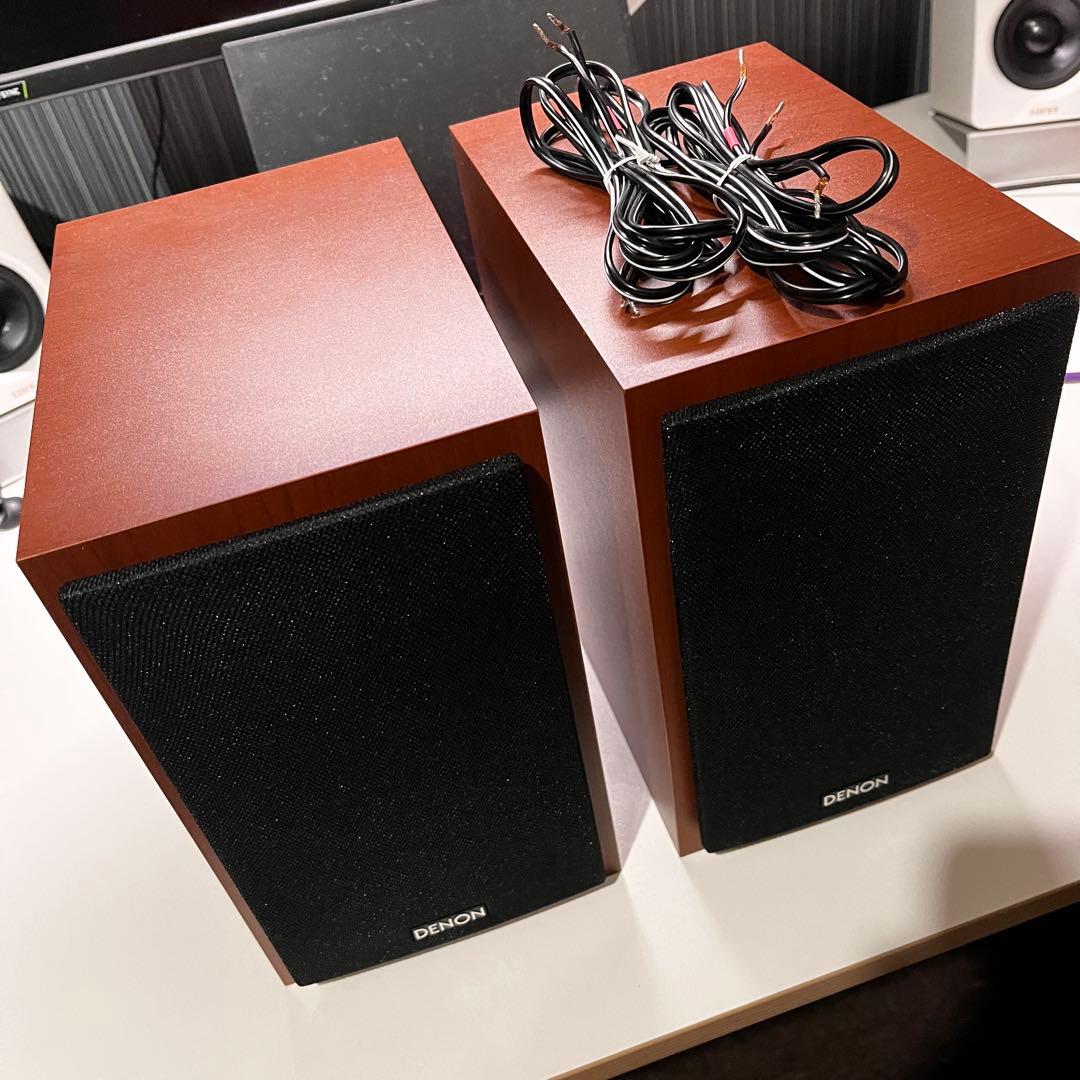 SC-M41 DENON スピーカー ブラウン ケーブル付き - メルカリ