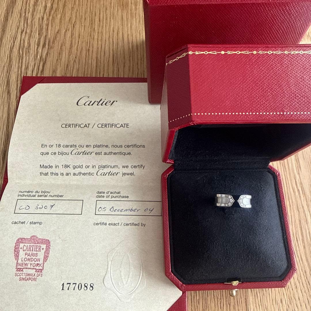 証明書等あり☆ Cartier C2 10Pダイヤリング ホワイトゴールド 52 美品