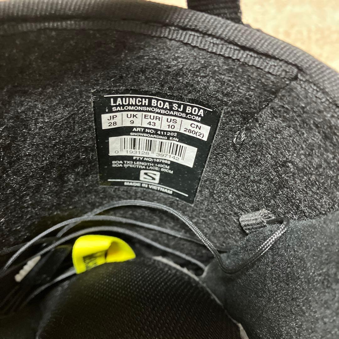【使用少 良品】28.0cm SALOMON LAUNCH BOA SJ スノボ