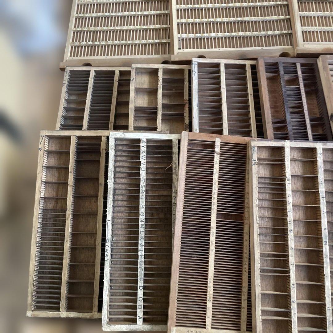 ゲリラセット】活版印刷所から出た木のもの 色々 50個くらい-4【活版