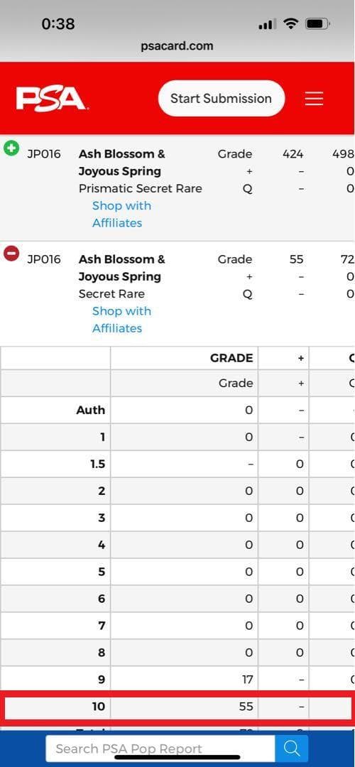 【PSA10:鑑定55枚】『4つ目』灰流うらら 通常絵　遊戯王
