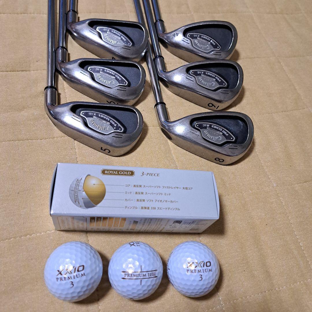 キャロウェイX16PRO アイアンセット5～PW、クラブケース、ボール各新品
