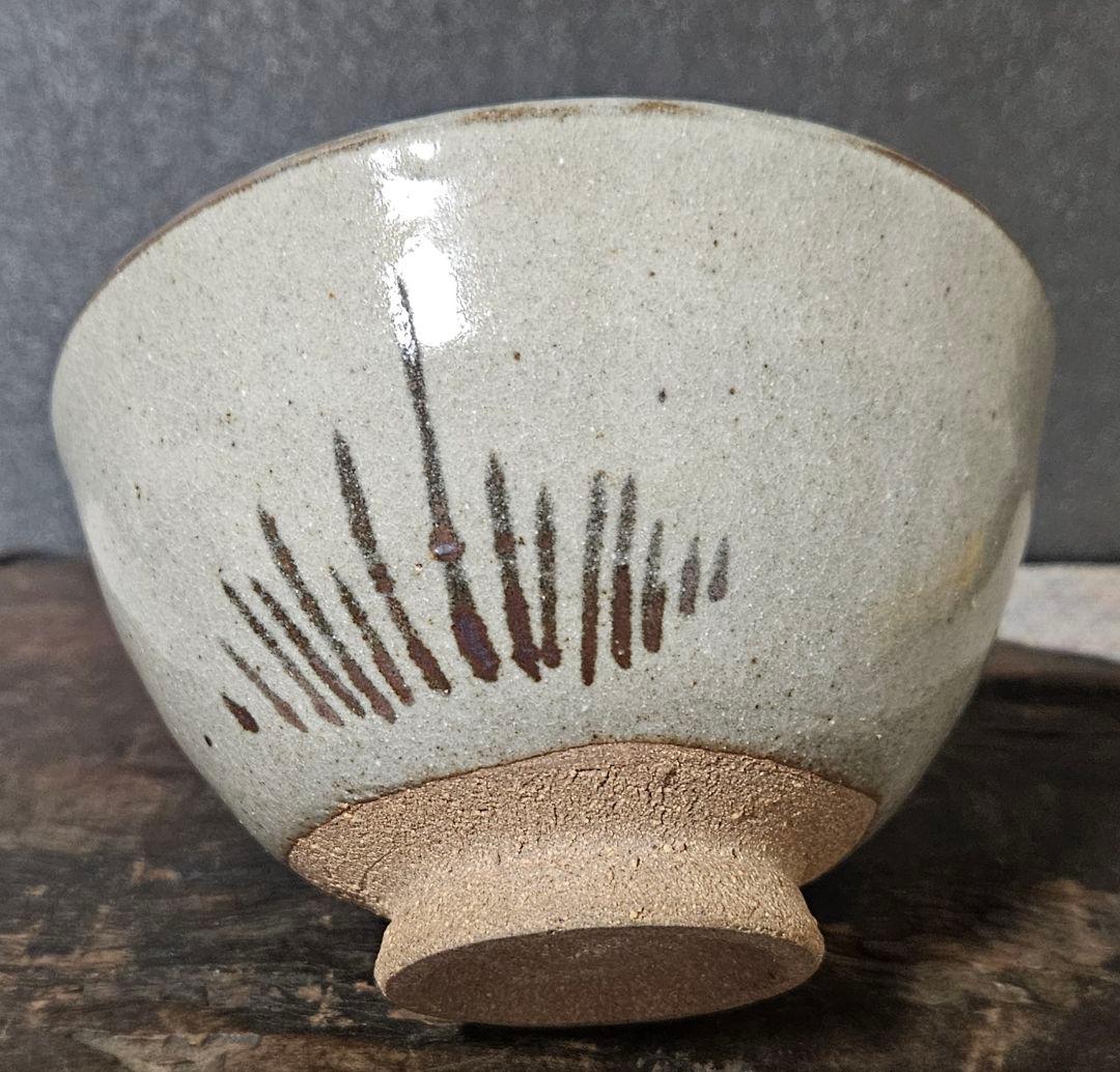 絵唐津 皮鯨手 十草文様 唐津茶碗 伊勢焼 西尾瑞豊 造 共箱 茶道具