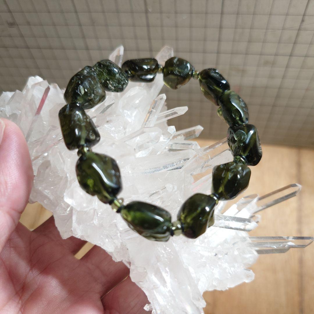 ☆バーディー様分☆最高品質モルダバイト　ナゲットラフカット 日本彩珠鑑別書付き