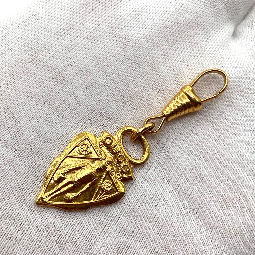 美品 GUCCI オールドグッチ クレスト チャーム ペンダントトップ