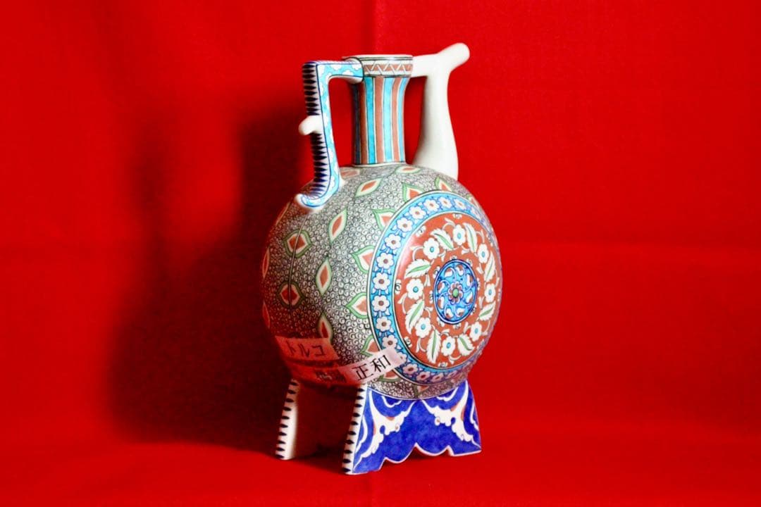 トルコ雑貨【アヴァノス陶器　飾り壺　特大水差し】