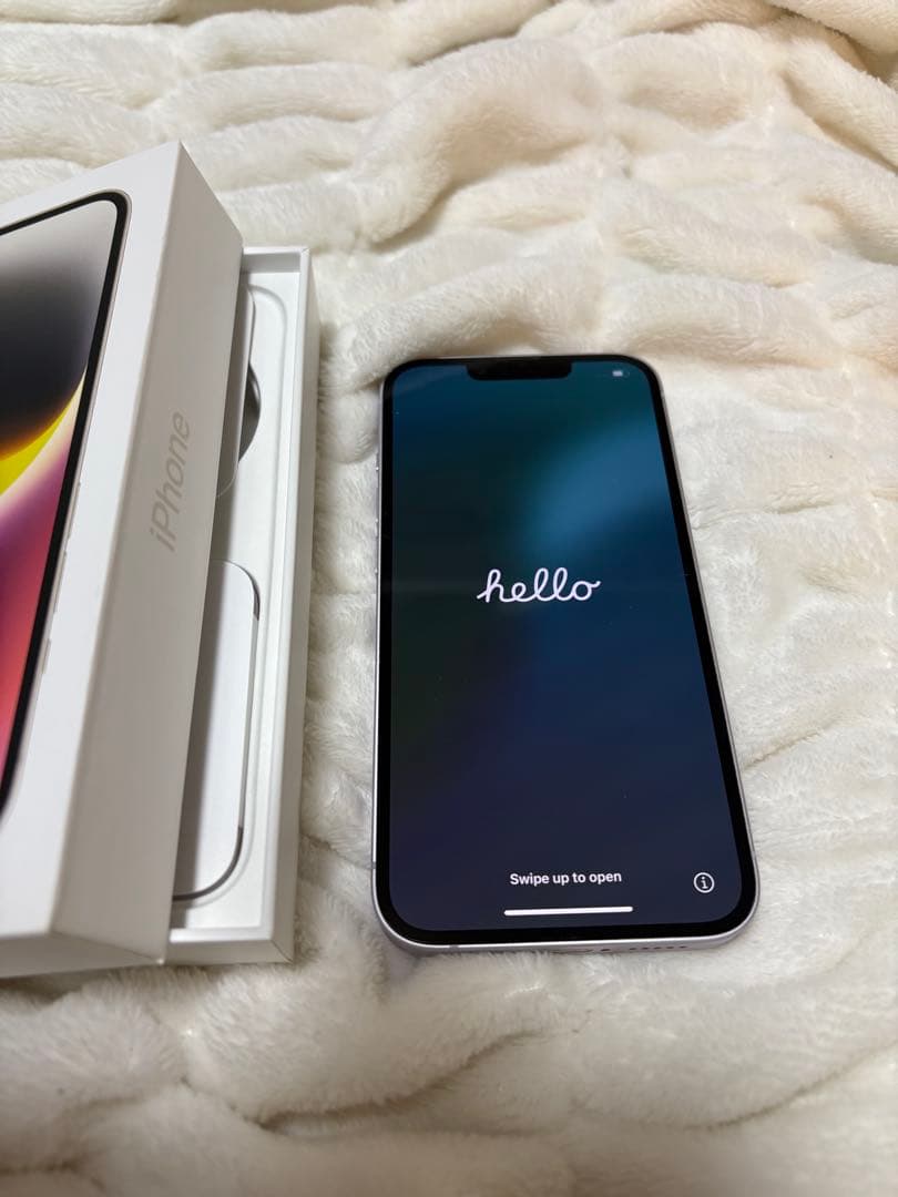 iPhone14 パープル 256GB SIMフリー 機能不良なし 箱付き