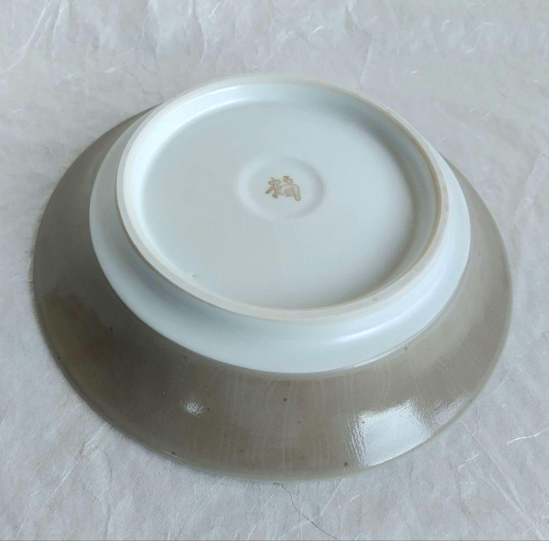 色絵磁器ふきのとう九寸皿 (豊福 誠 作) 未使用 新品同様