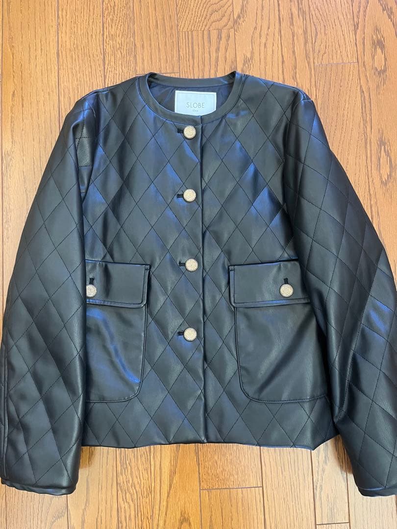 SLOBE IENA フェイクレザーキルティングジャケットジャケット - メルカリ