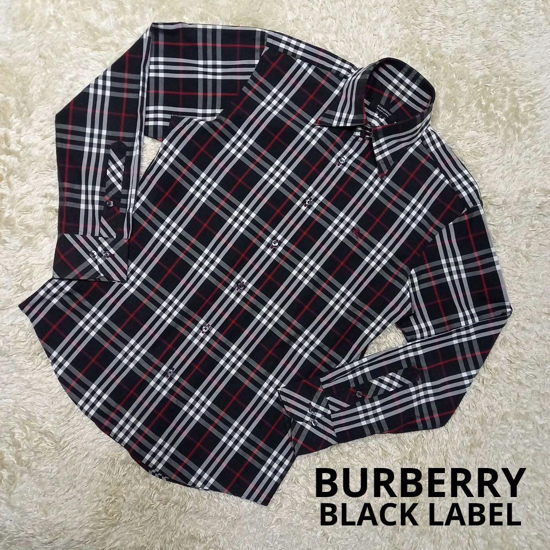 バーバリー　ブラックレーベル　ノバチェック　長袖シャツ　サイズ2(M) 中古・古着通販】BURBERRY BLACK LABEL (バーバリーブラックレーベル