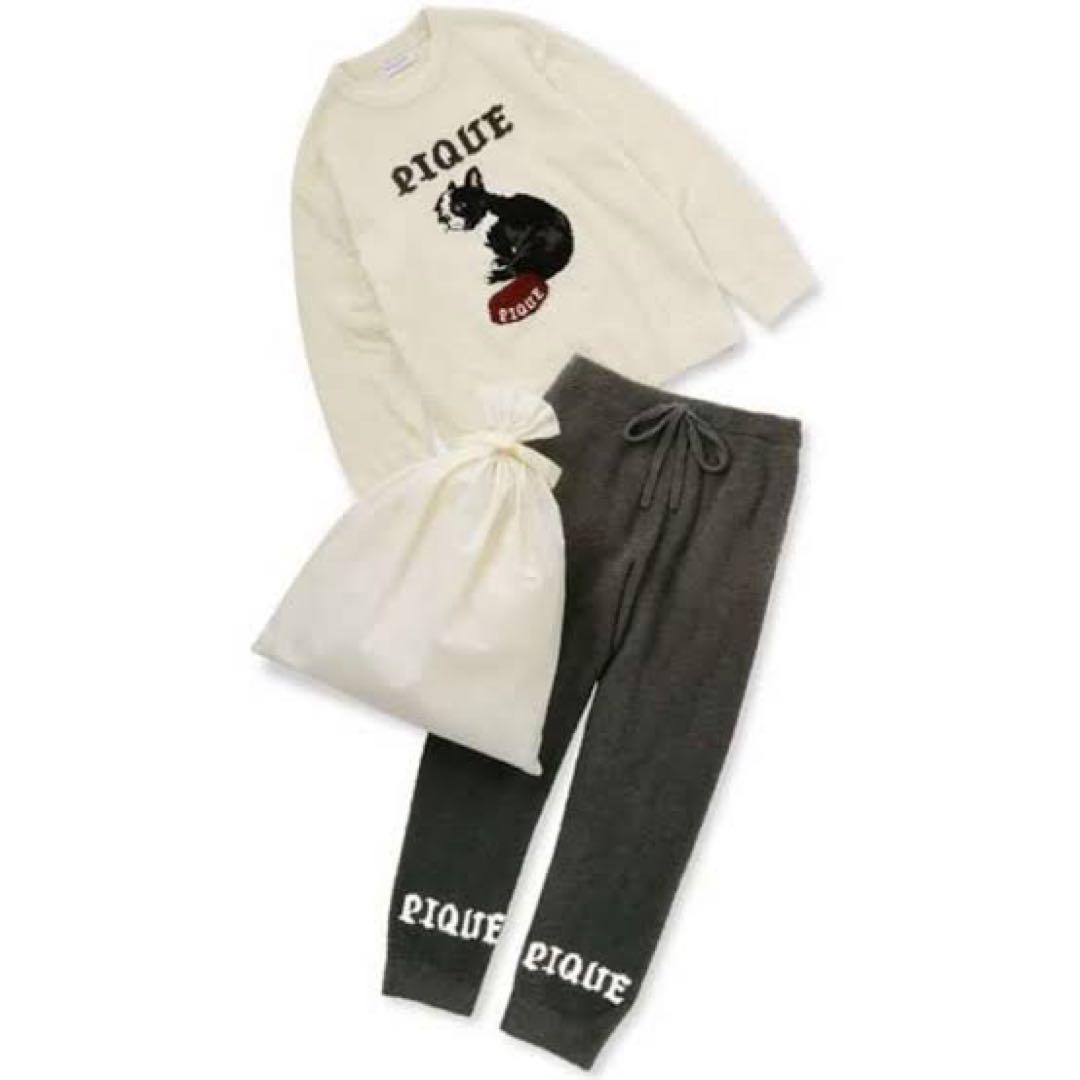 新品未使用 フレンチブルドッグジャガードプルオーバー&ロングパンツSET 新品 ジェラートピケ フレンチブルドッグ ジャガードプルオーバー