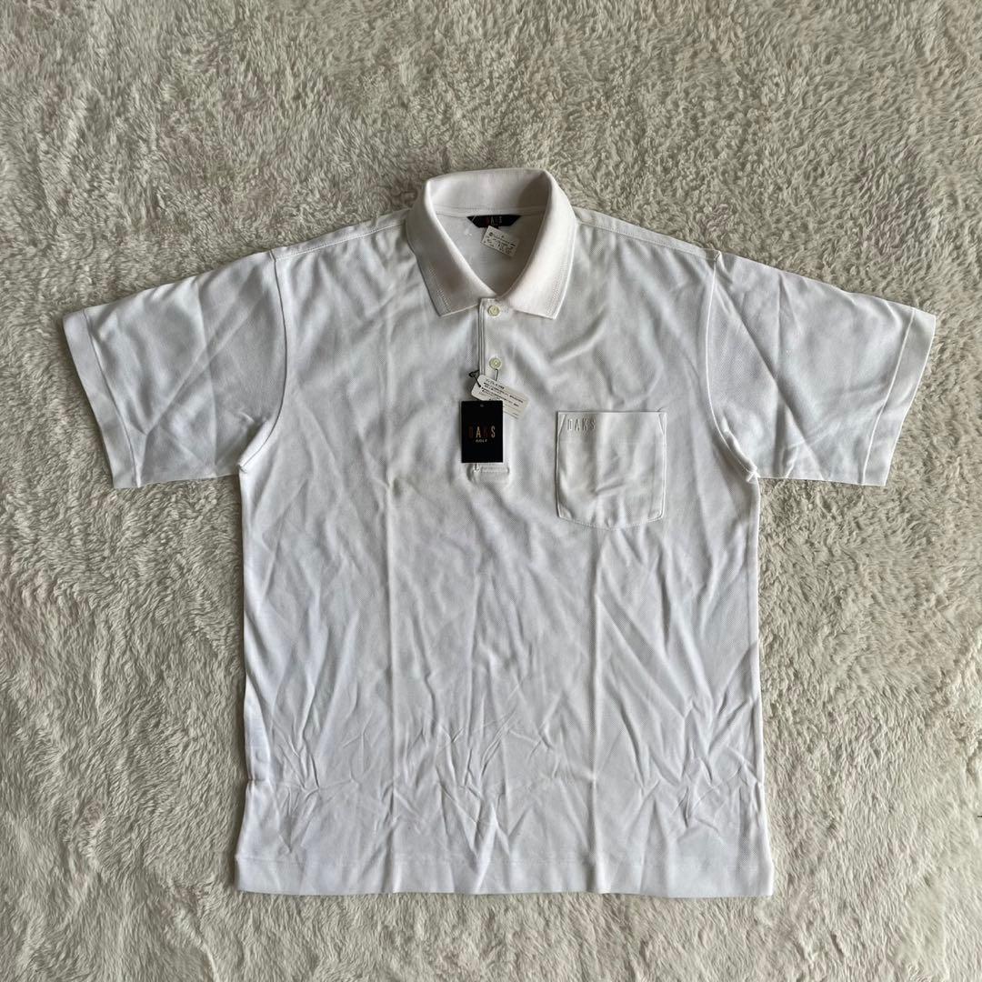新品】DAKS ダックス GOLF ゴルフホワイトポロシャツ お買得❗️新品