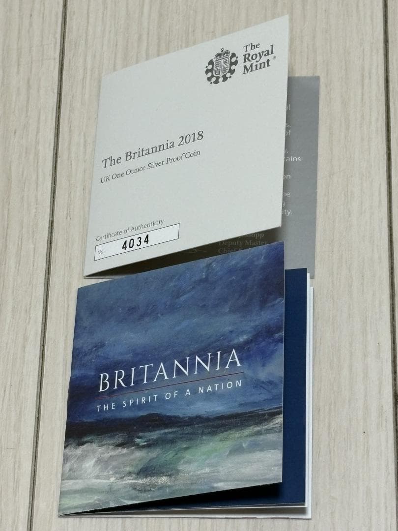 【新品】2018年 ブリタニア 1oz 銀貨(38.61mm)