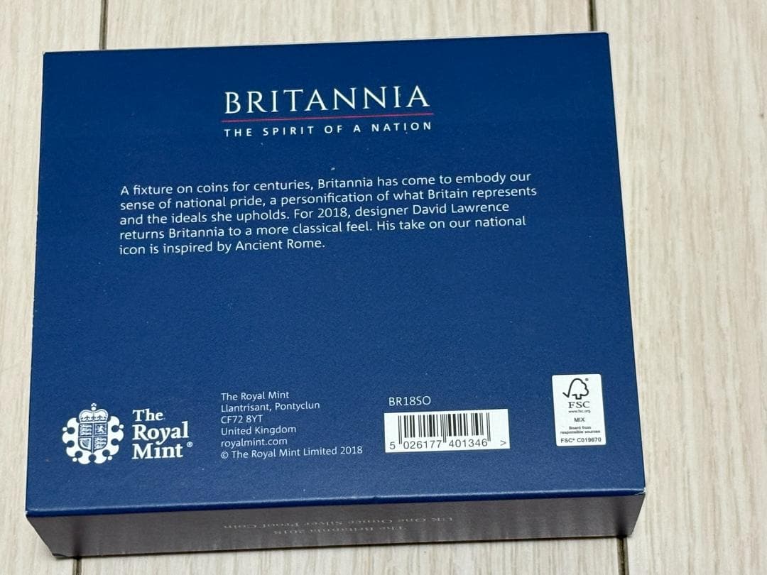 【新品】2018年 ブリタニア 1oz 銀貨(38.61mm)