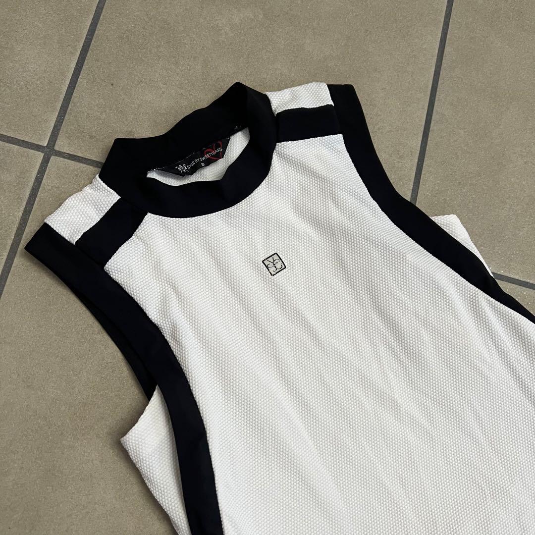 SY32 Sweet Years Golf ワンピース ゴルフ ハイネック 白黒 - メルカリ