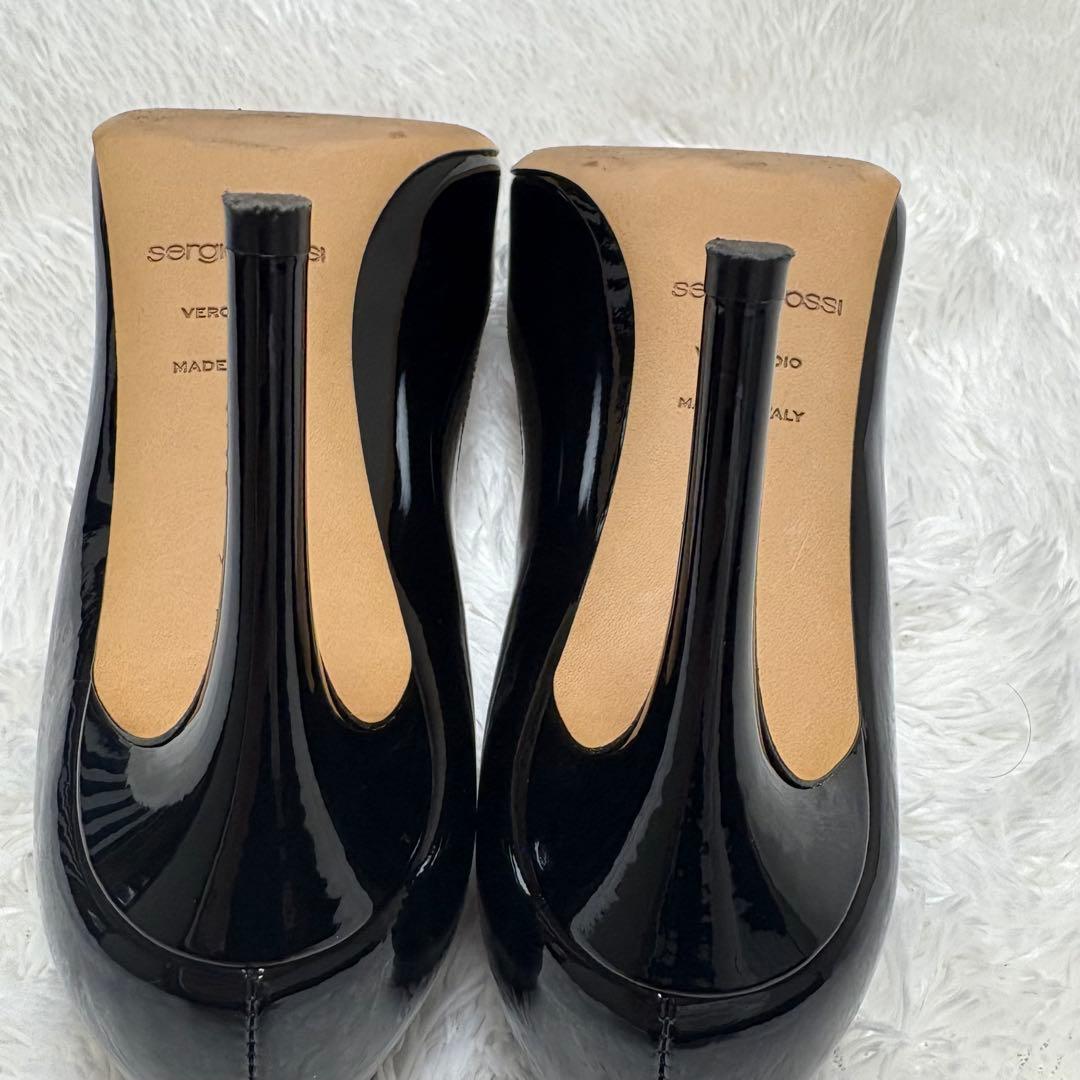 ✨極美品✨セルジオロッシ パンプス ハイヒール ブラック エナメル