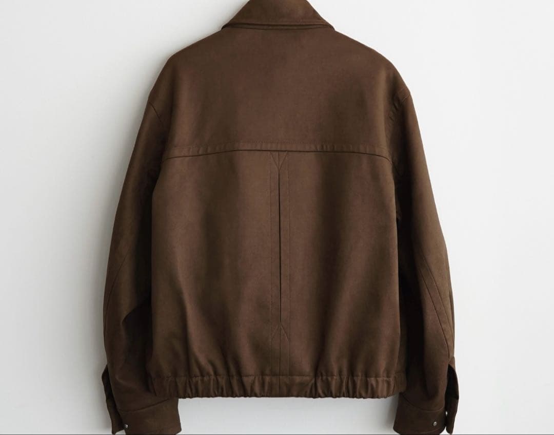 wym lidnm FAUX SUEDE ZIP BLOUSON ブラウン M