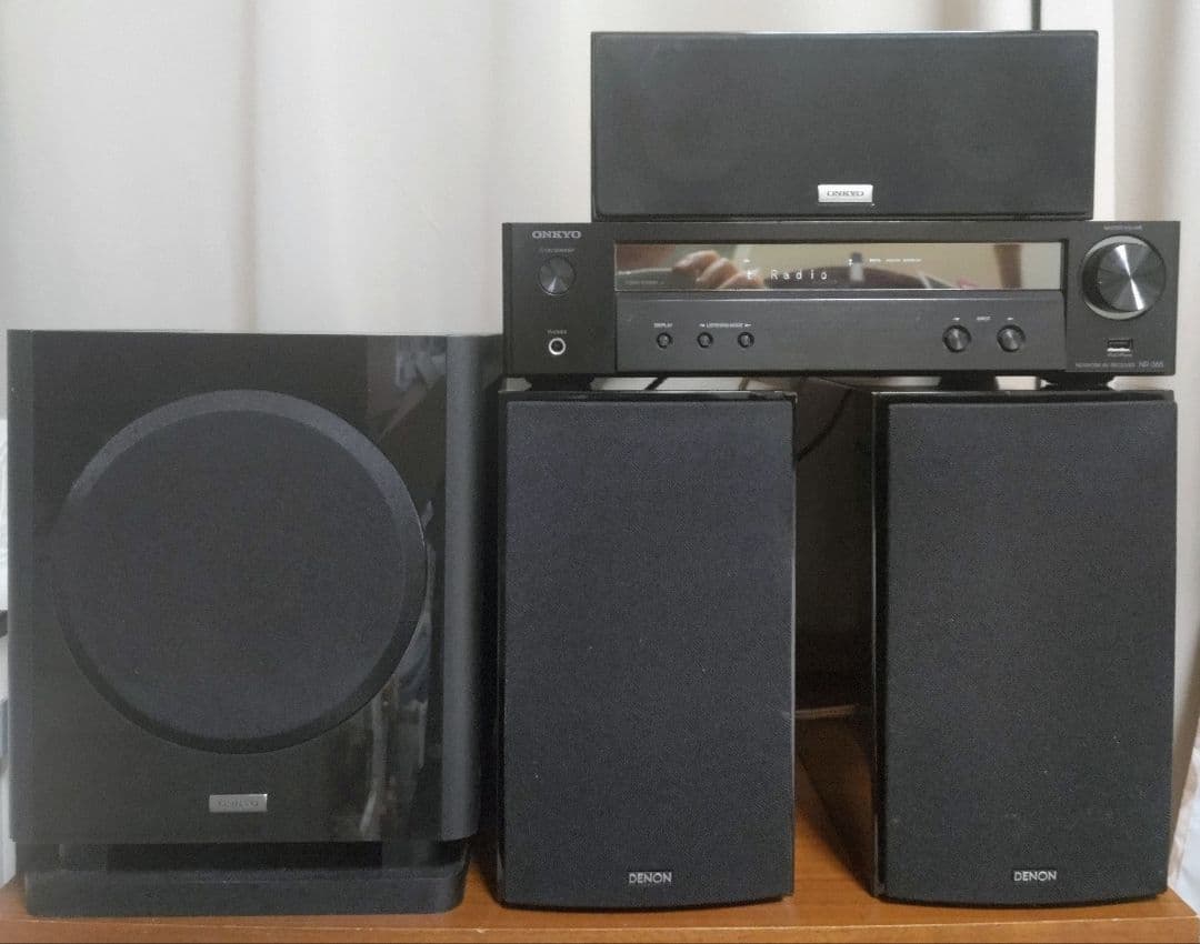動作品_送料無料,NR-365,センター,サブウーファー,２スピーカ,リモコン Amazon.co.jp: ONKYO ネットワークAVレシーバー NR-365(B) : 家電＆カメラ