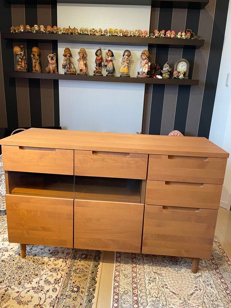 ナチュラルウッド キャビネット 収納 Woody Prime Boxツゲ材 クラシック木製収納キャビネット