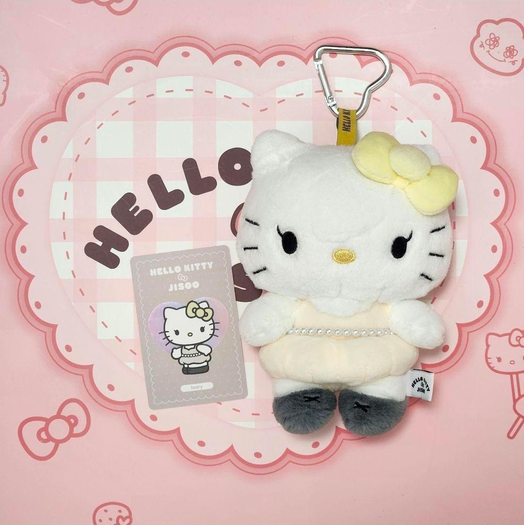 BLACKPINK ジス ハローキティぬいぐるみ キーホルダー アイボリー