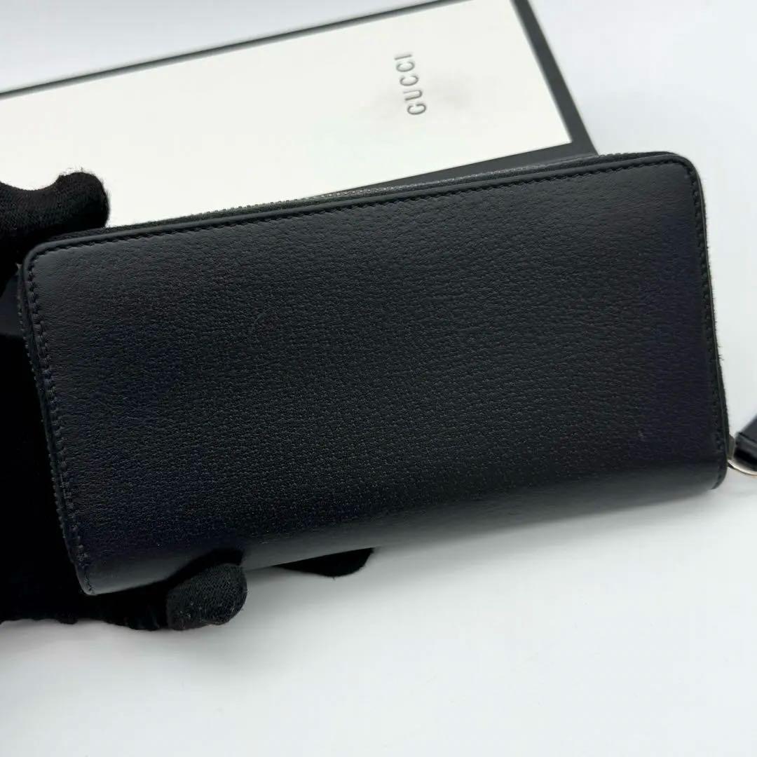 GUCCI グッチ 長財布 ラウンドジップ 蜂 ビー アニマリエ ブラック 黒