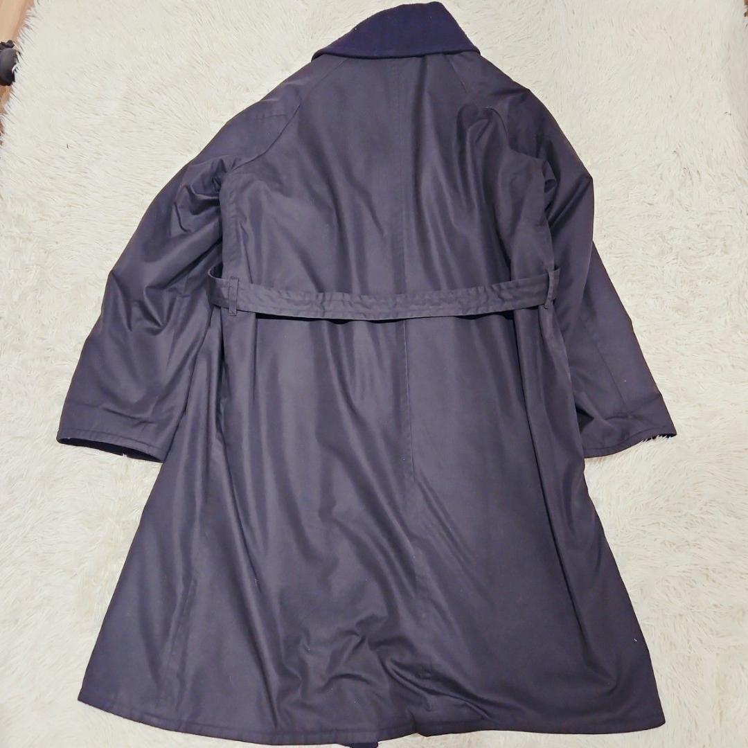 美品 サイズ2 15aw タイロッケンコート コモリ ウールナッピング 紺 黒