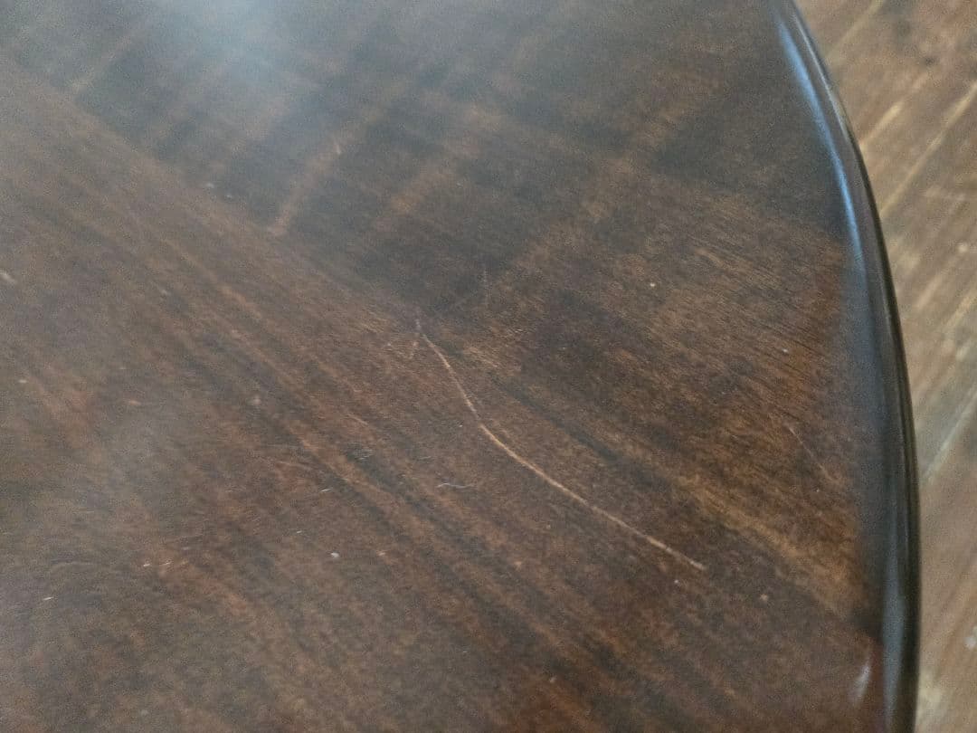 ✨お値下げしました✨無垢ダークブラウンちゃぶ台75φ・家具工房芽生様