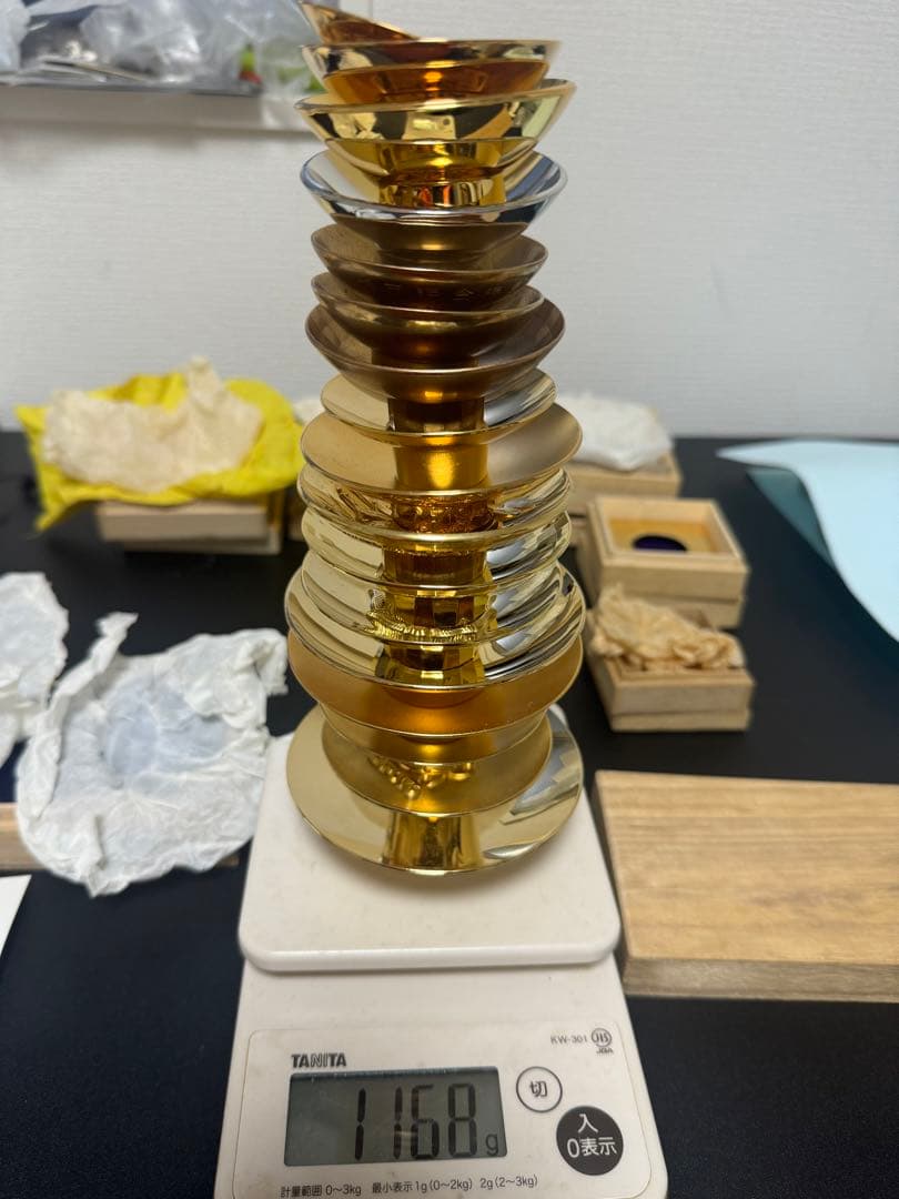 24KGP 金杯 金盃 酒器 他 金メッキ 17点セット 重量約1.16kg - メルカリ