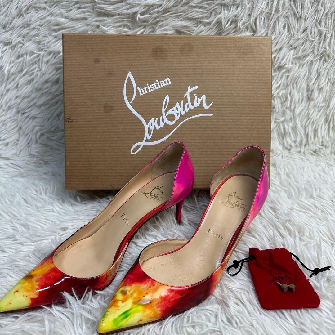 Christian Louboutin ハイヒール マルチカラー 伊製 24.5 Iriza - 85 mm Pumps - Patent calf leather - Black - Women